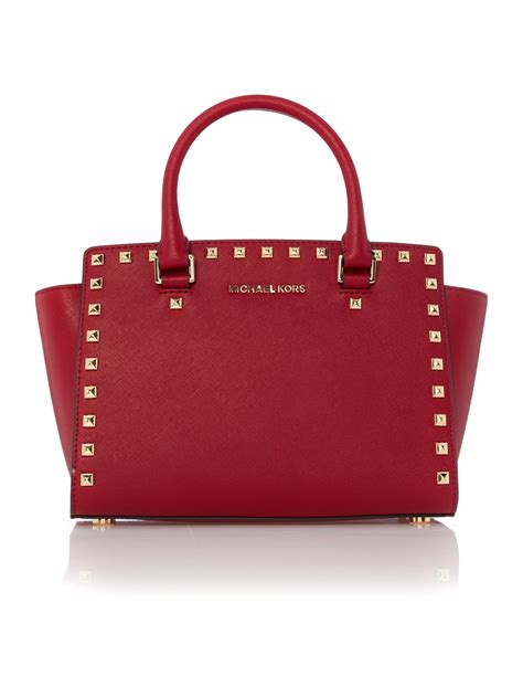 michael kors red tote bag.